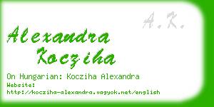 alexandra kocziha business card